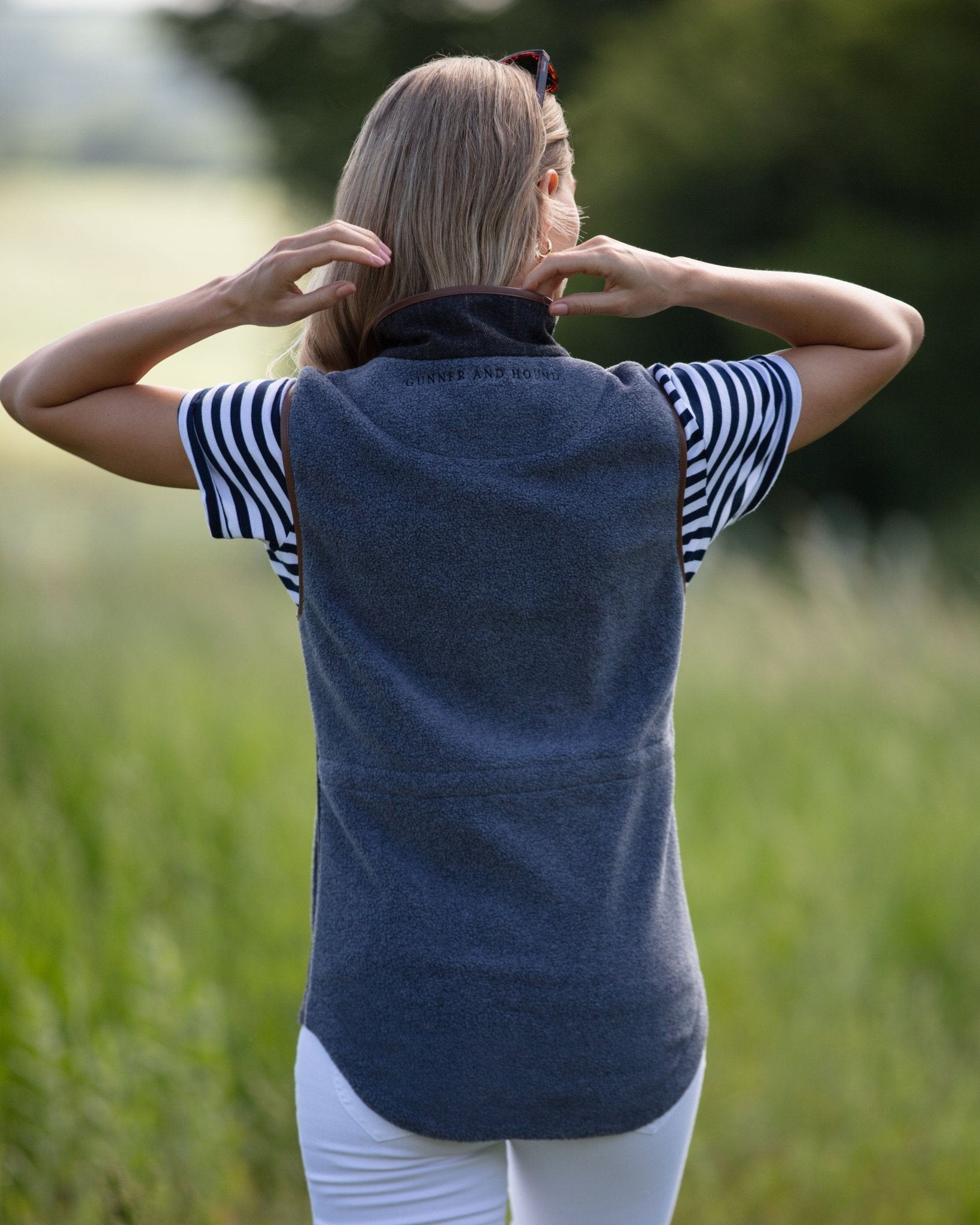 Gunner and Hound Fleeces & Quilted Gilets Gunner and Hound Women's Tweed Gilet Slate Grey