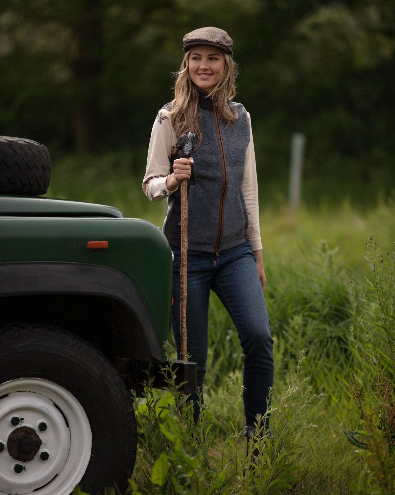 Gunner and Hound Fleeces & Quilted Gilets Gunner and Hound Women's Tweed Gilet Slate Grey