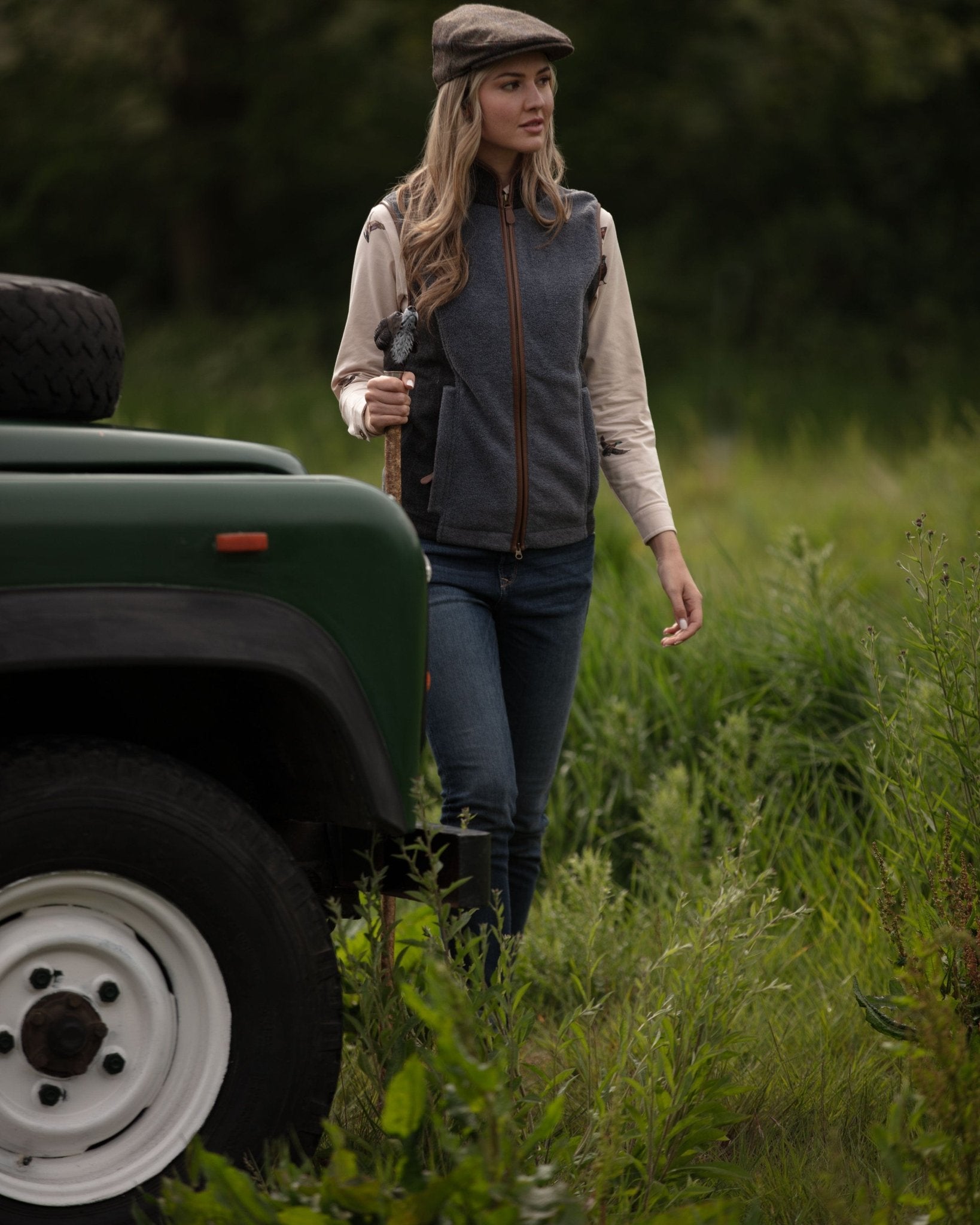 Gunner and Hound Fleeces & Quilted Gilets Gunner and Hound Women's Tweed Gilet Slate Grey