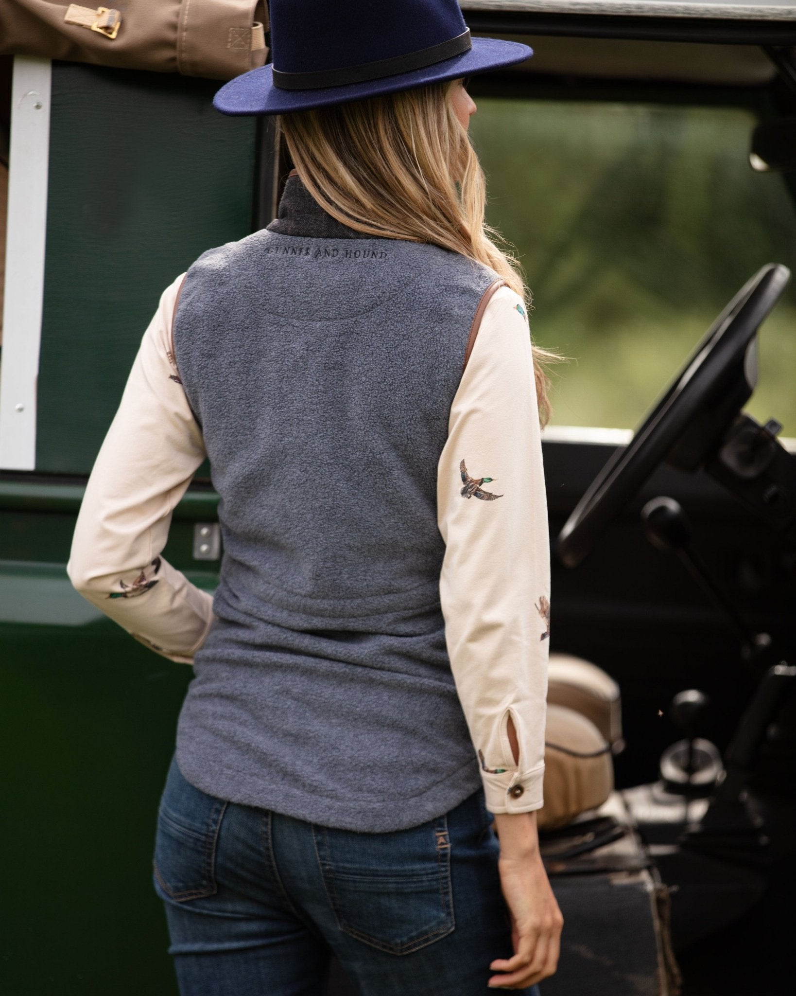 Gunner and Hound Fleeces & Quilted Gilets Gunner and Hound Women's Tweed Gilet Slate Grey