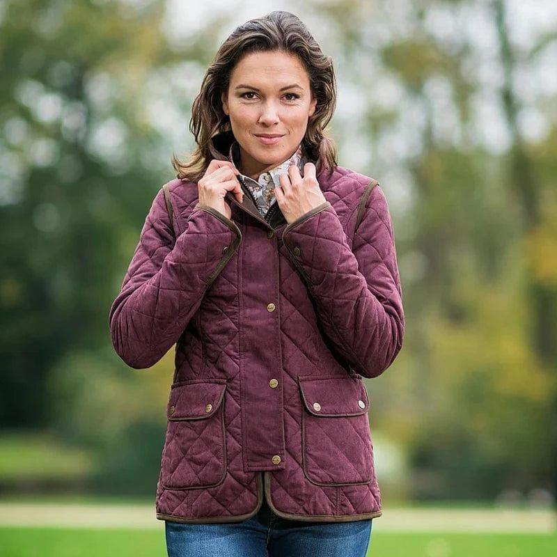 Baleno Fleeces & Quilted Jackets Baleno Hepburn Quilted Ladies Jacket Plum