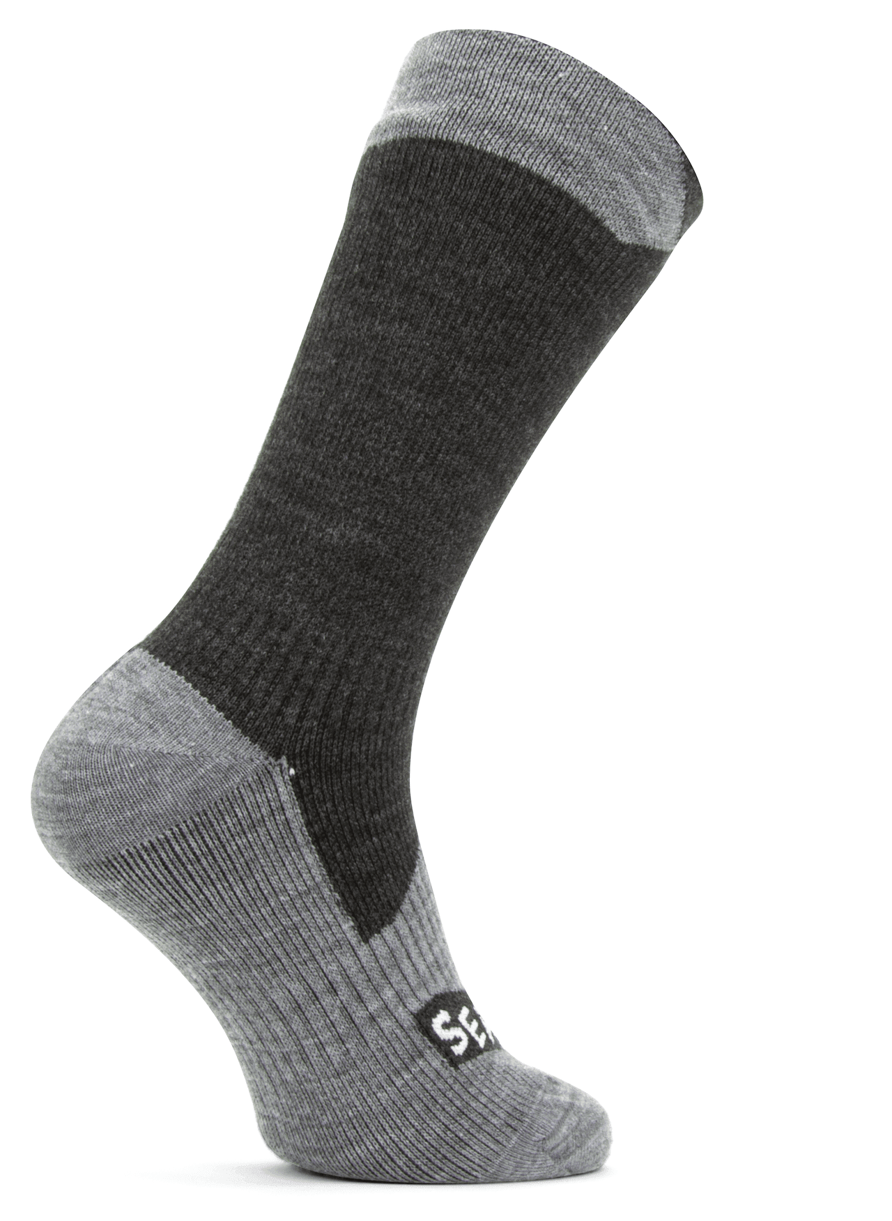 Sealskinz Gloves Sealskinz Raynham Waterproof All Weather Mid Length Sock Black & Grey
