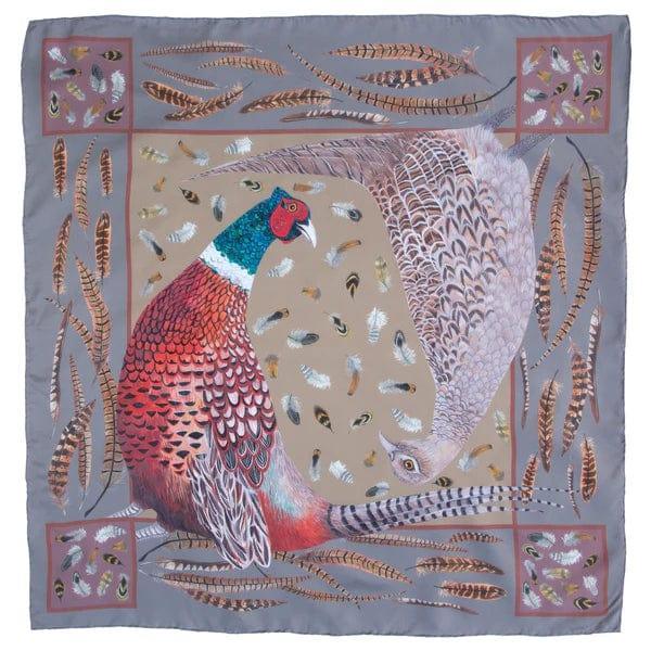 BHOID Scarves BHOID Harvest Covey Silk Scarf - 90x90cm