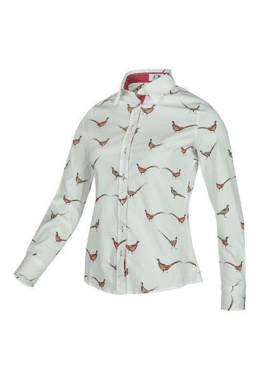 Baleno Shirts Baleno Laura White Pheasant Print Shirt