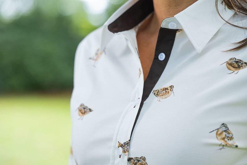 Baleno Shirts Baleno Laura White Woodcock Print Shirt