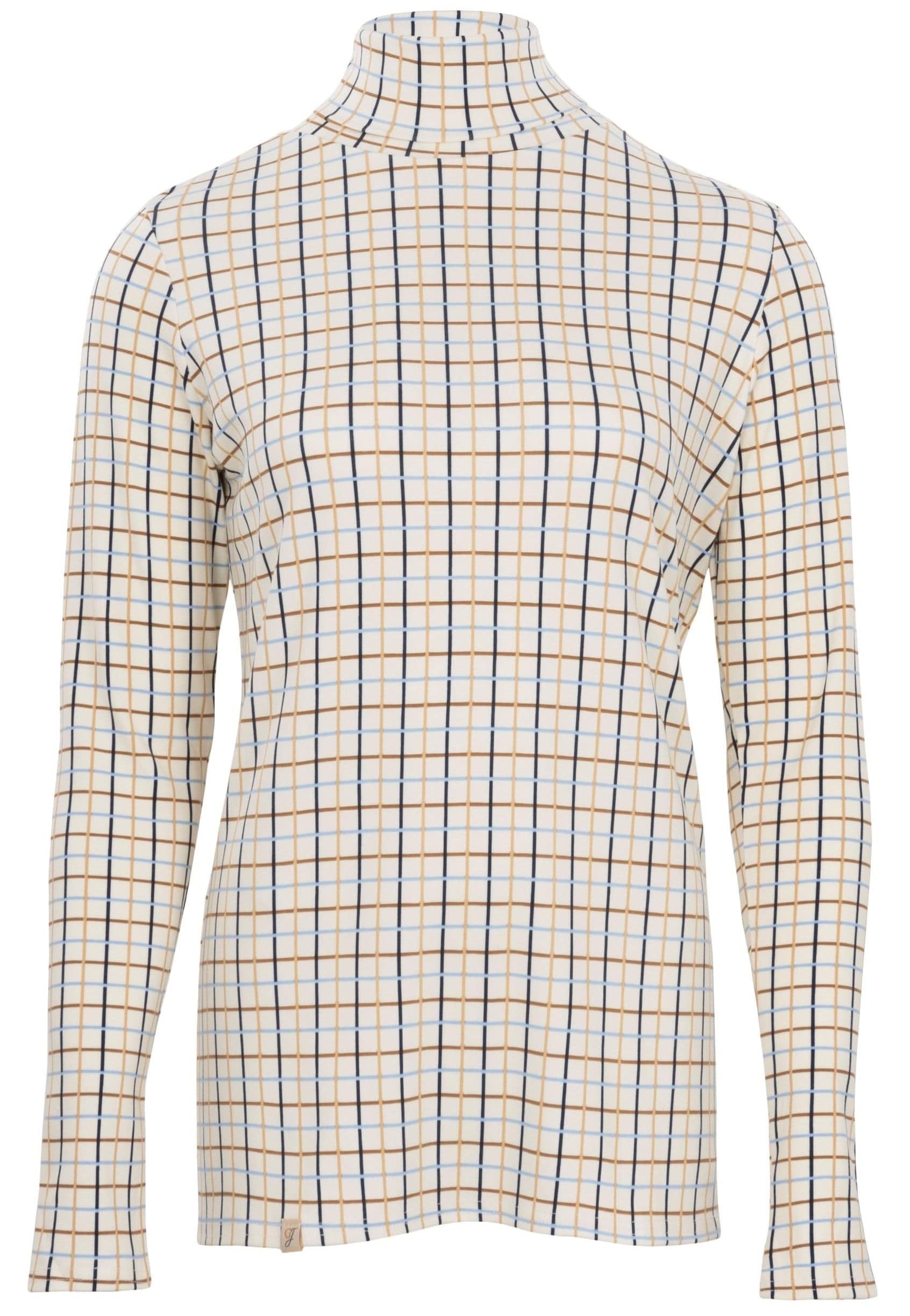 Ginger & Jardine Shirts Ginger & Jardine Cosy Roll Blue & Tan Check