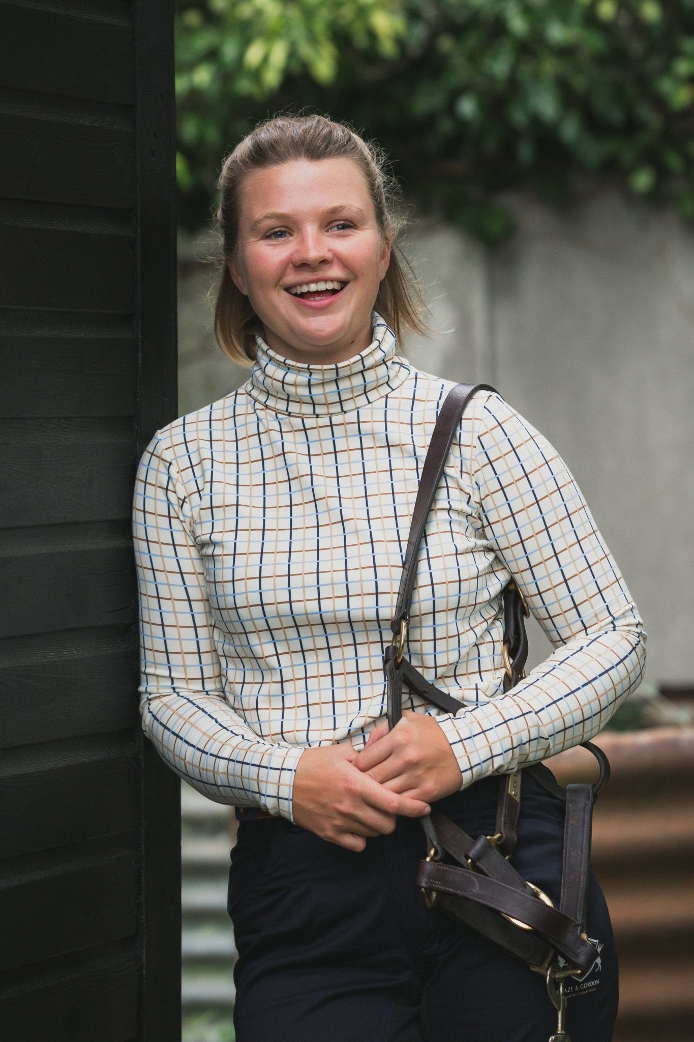 Ginger & Jardine Shirts Ginger & Jardine Cosy Roll Blue & Tan Check