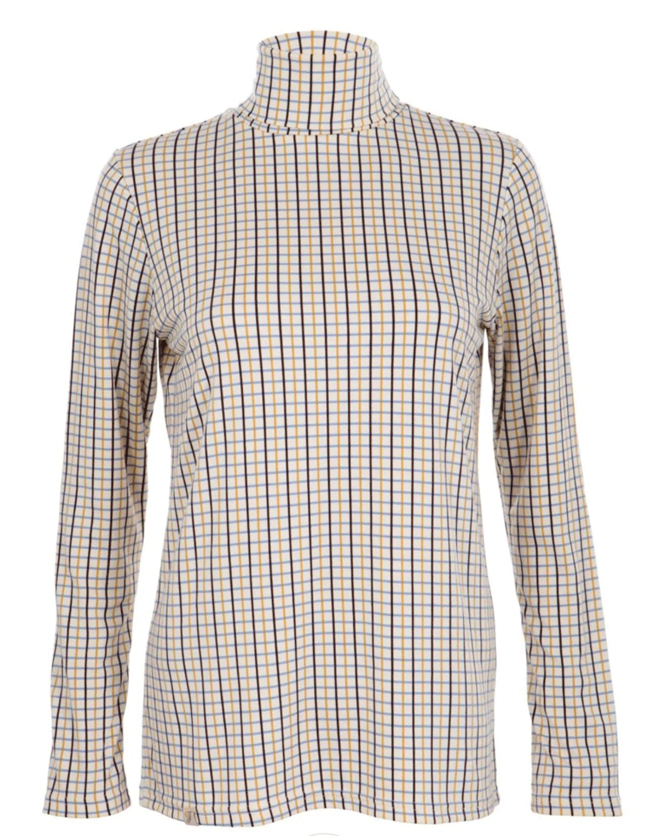 Ginger & Jardine Shirts Ginger & Jardine Cosy Roll Neck Mustard Check