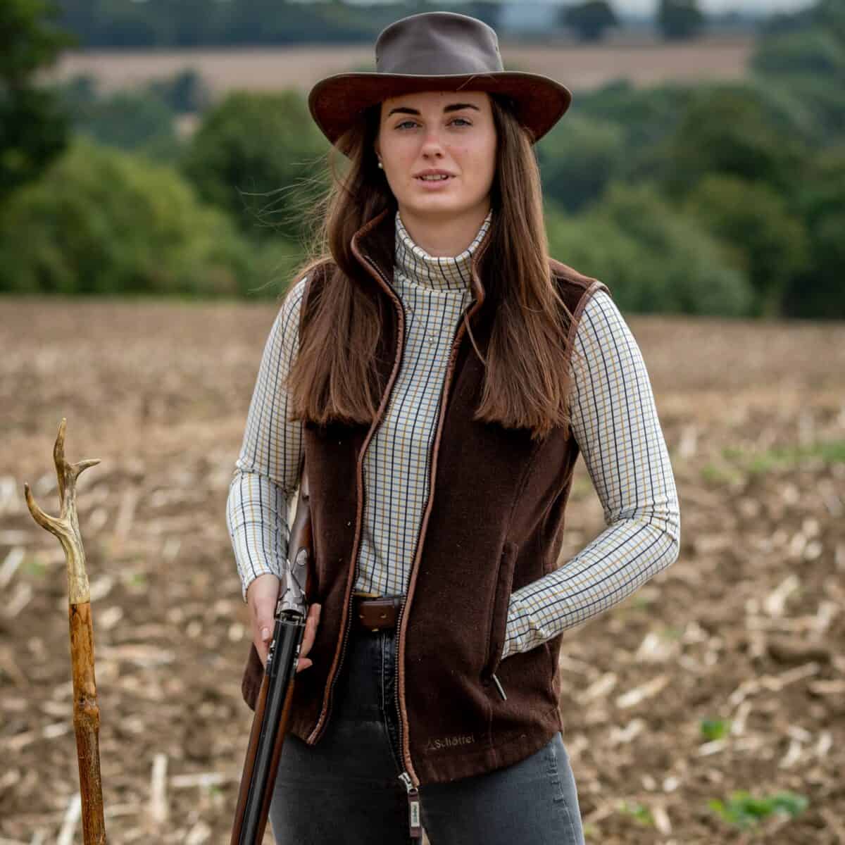 Ginger & Jardine Shirts Ginger & Jardine Cosy Roll Neck Mustard Check