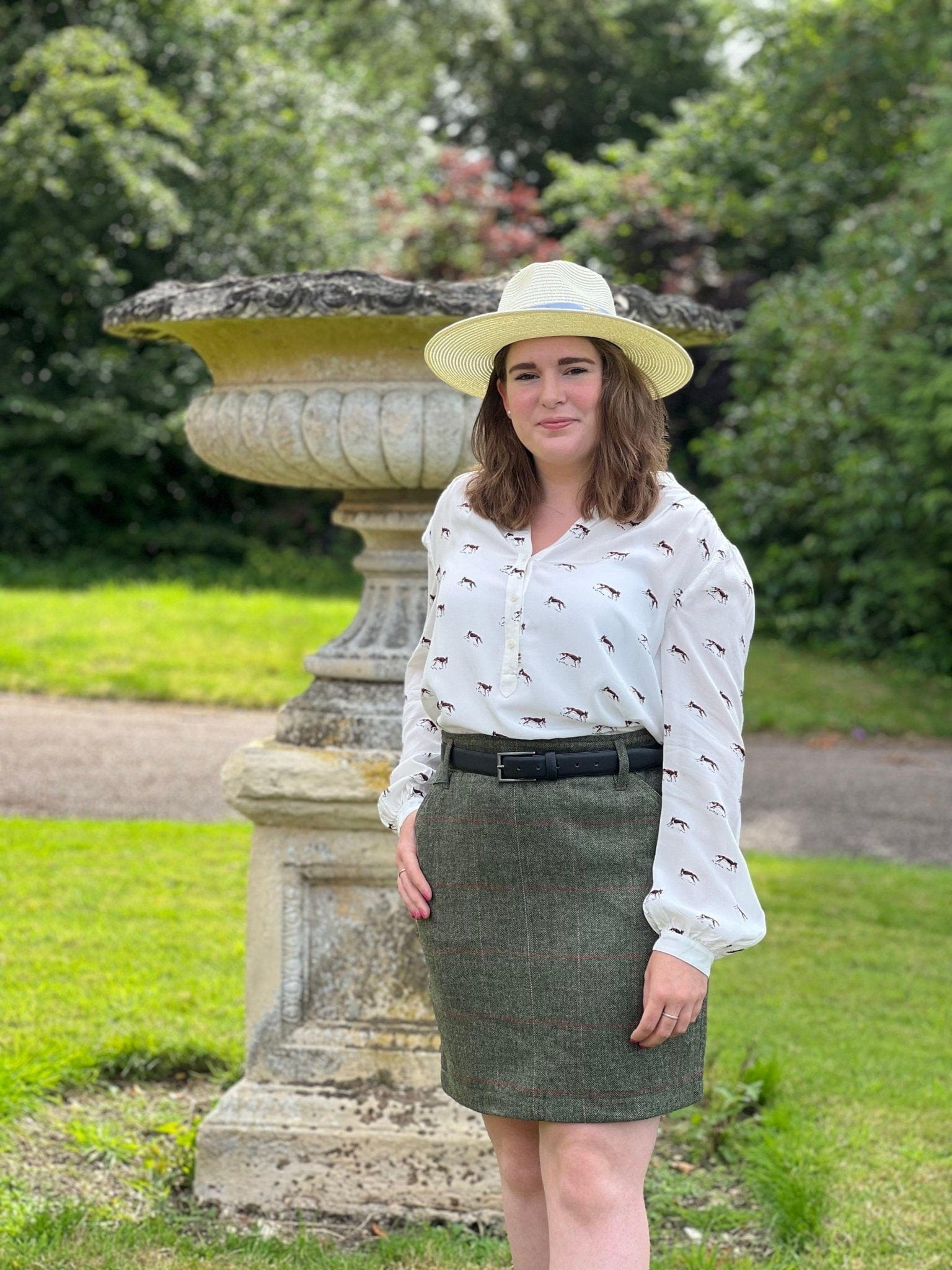 Alan Paine Skirts Alan Paine Women's Combrook Tweed Skirt Heath