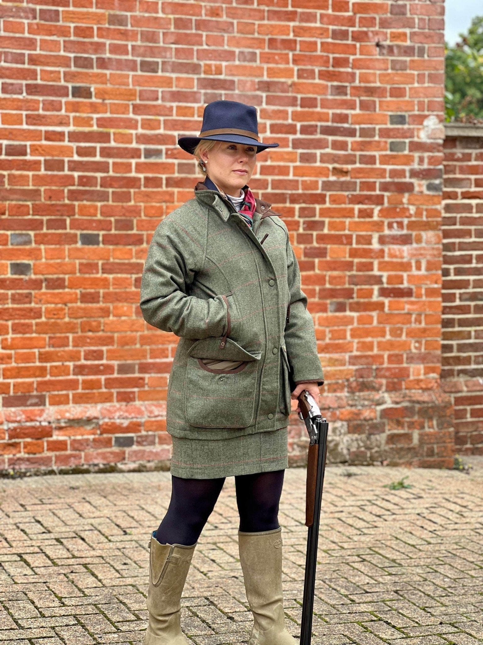 Alan Paine Tweed Field Coats Alan Paine Women's Combrook Shooting Coat Heath