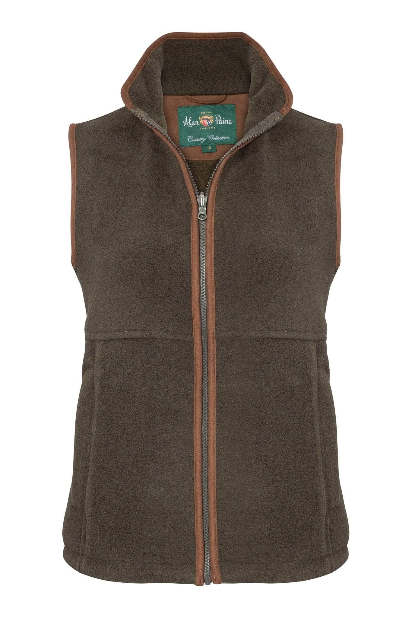 Alan Paine Fleeces & Quilted Gilets Alan Paine Aylsham Ladies Fleece Waistcoat Green