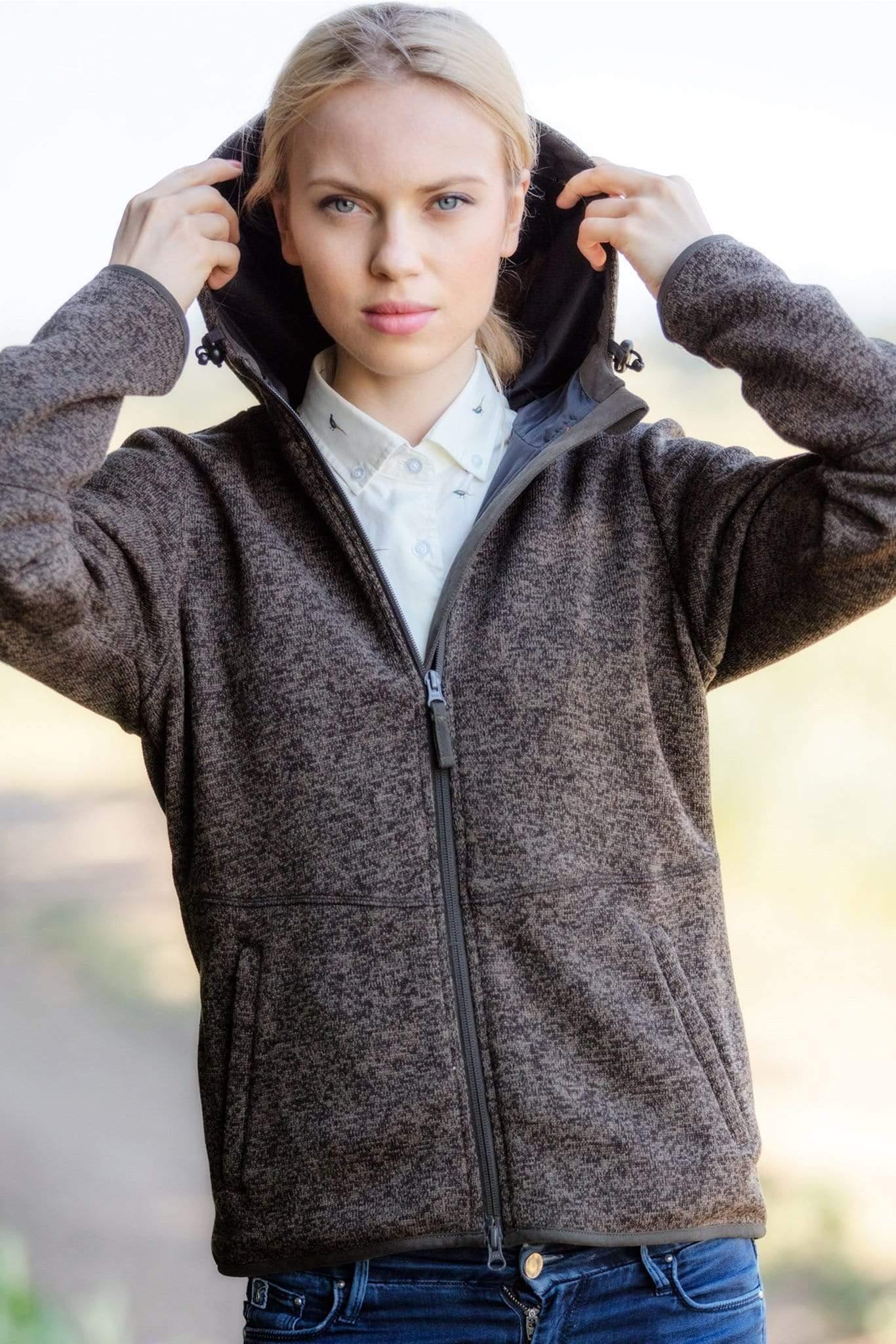 Laksen Fleeces & Quilted Jackets Laksen Galloway Ladies Knitted Fleece Brown