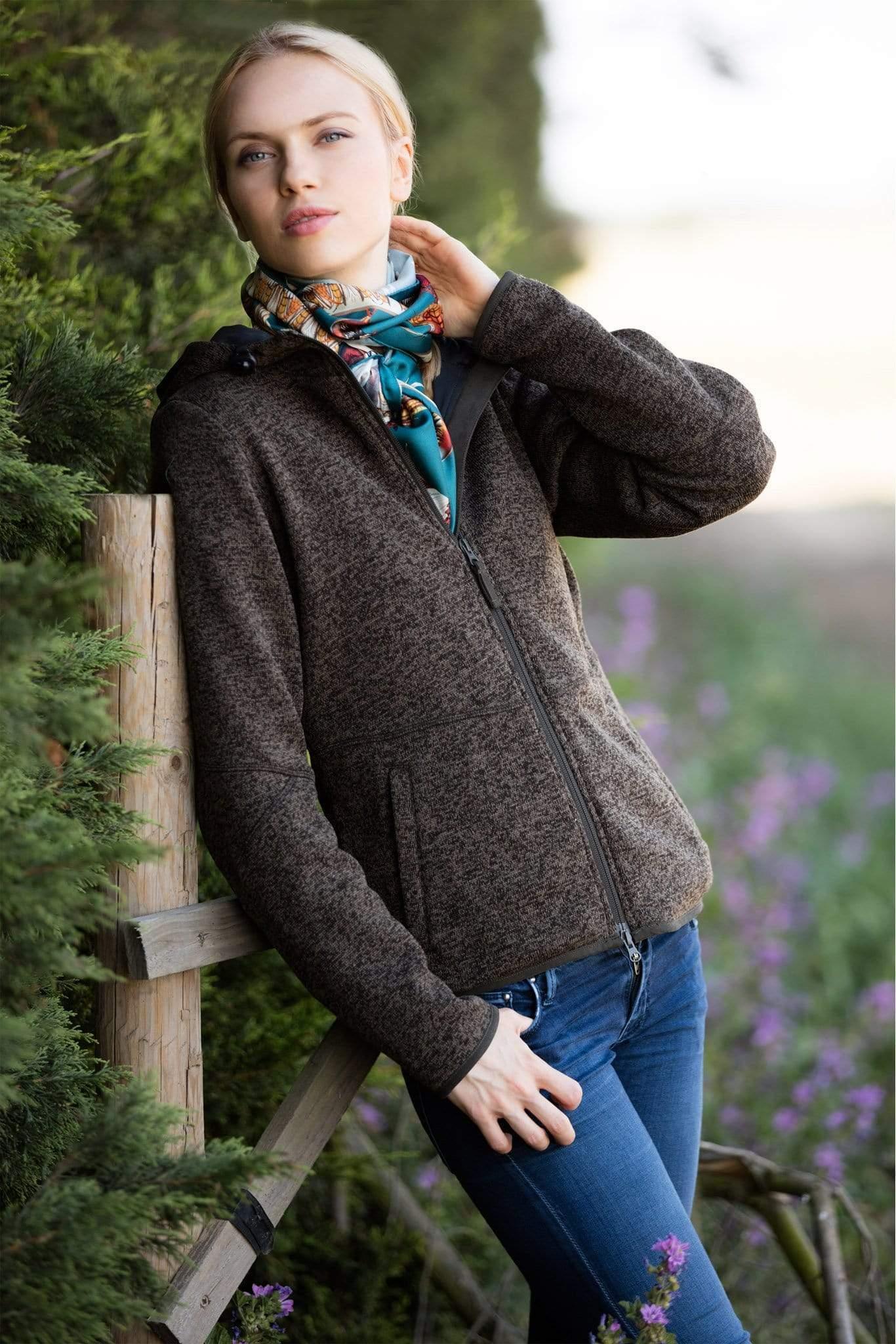 Laksen Fleeces & Quilted Jackets Laksen Galloway Ladies Knitted Fleece Brown