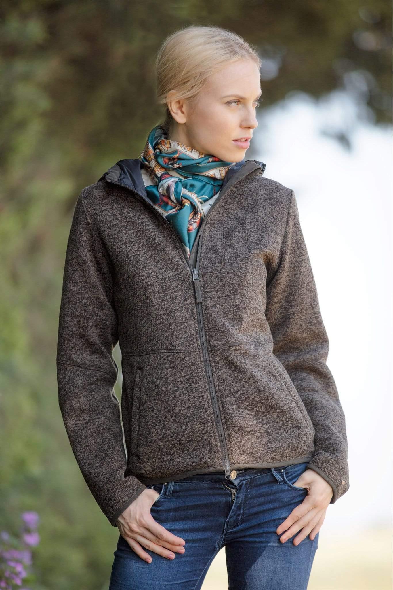 Laksen Fleeces & Quilted Jackets Laksen Galloway Ladies Knitted Fleece Brown