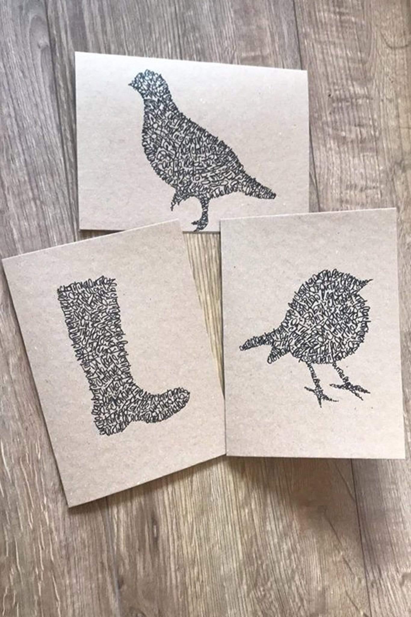 3-D Cards Home Wellington Boot Cards