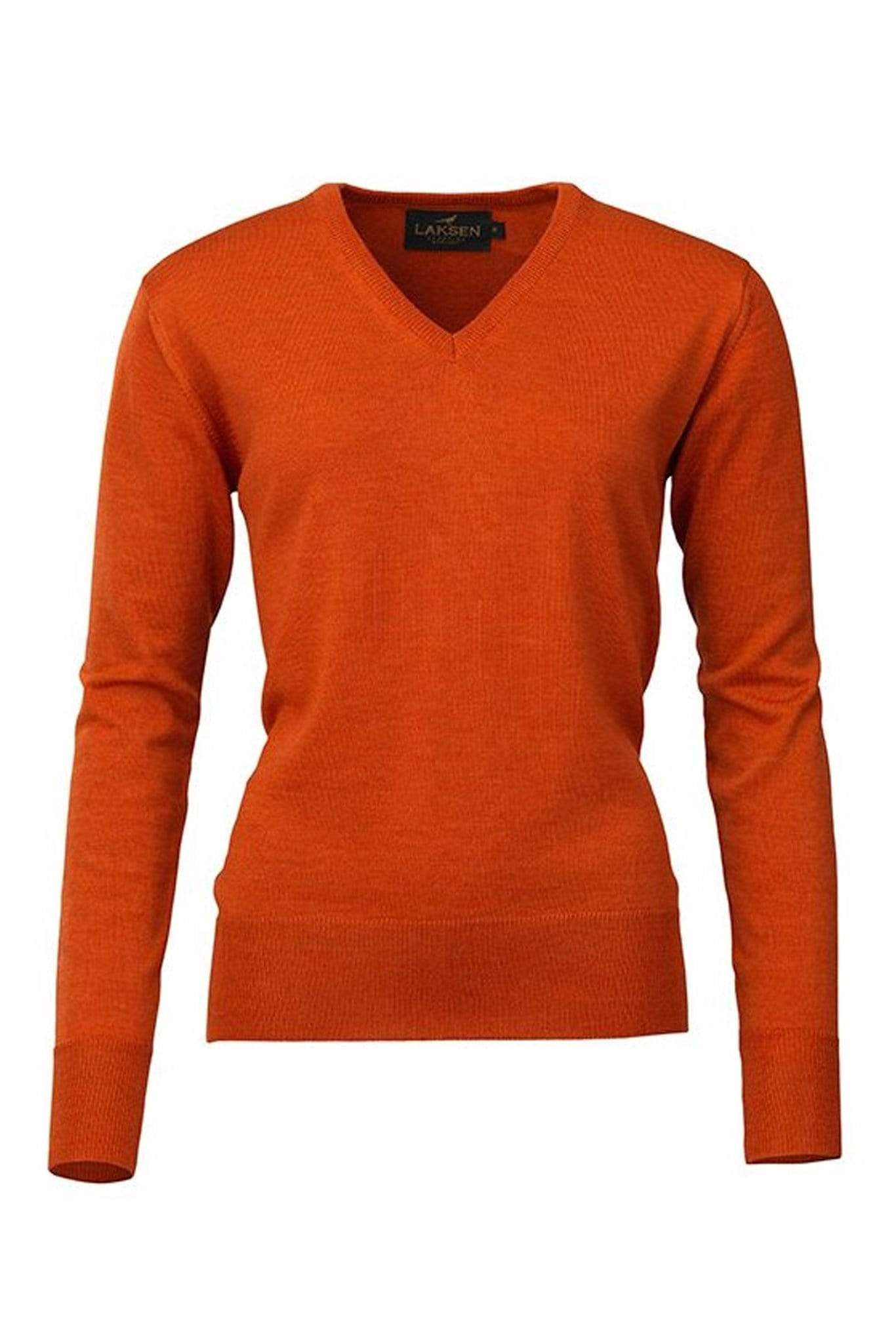 Laksen Knitwear Laksen Essex V-Neck Merino Jumper Mandarin