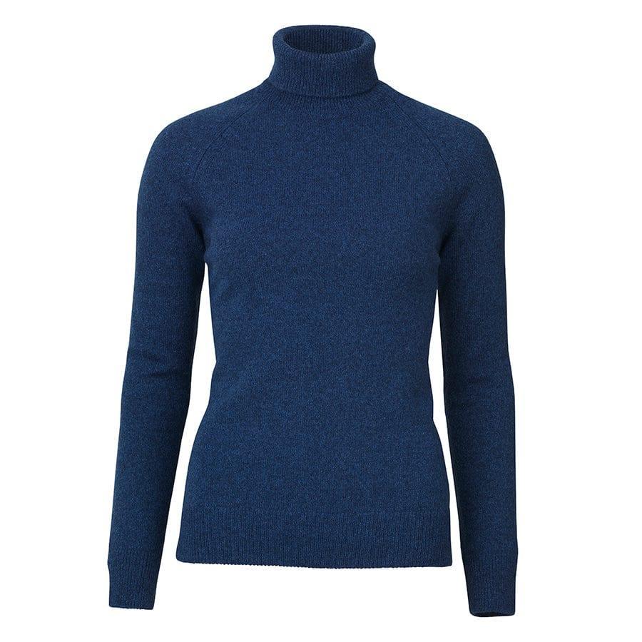 Laksen Knitwear Laksen Ladies Westminster Rollneck Lambswool Jumper - Midnight Navy Blue