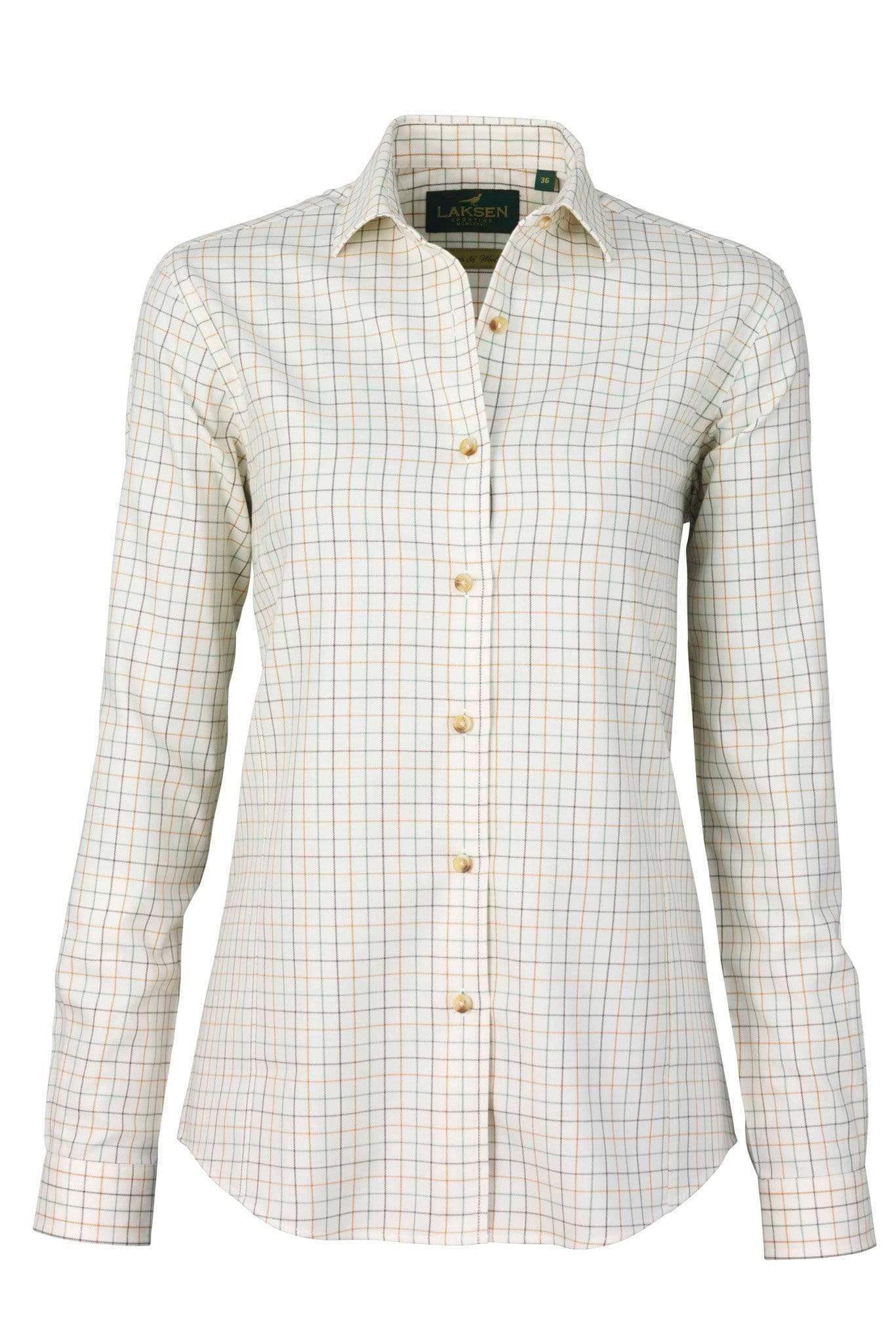 Laksen Shirts Laksen Allie Cotton Wool Hunting Shirt Ivy/Gold/Bark