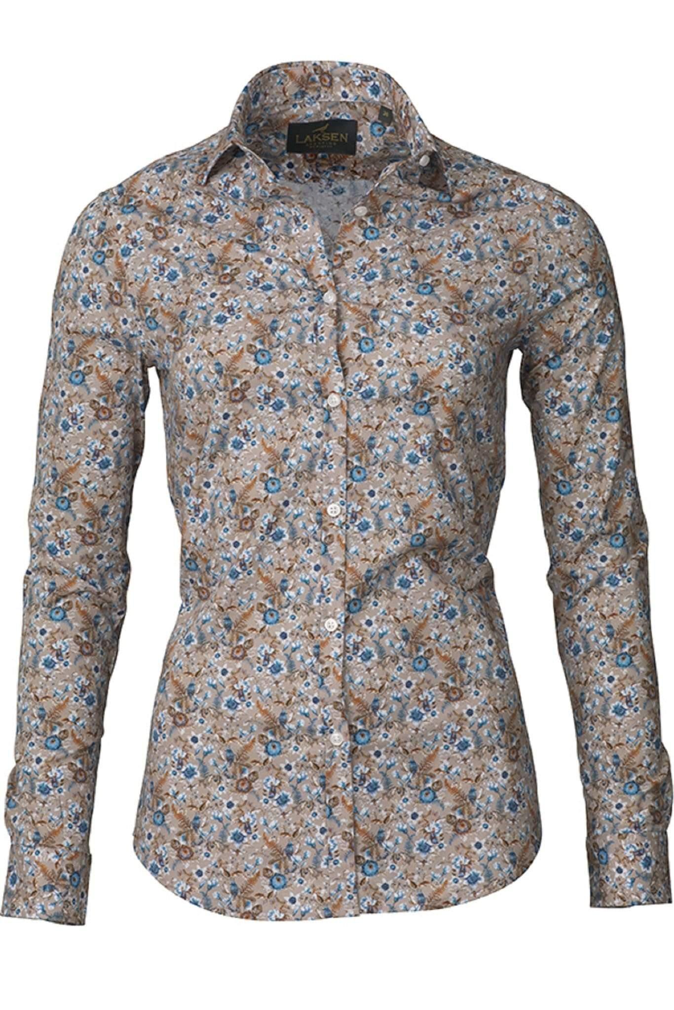 Laksen Shirts Laksen Ladies Birds & Blossom Shirt Sand