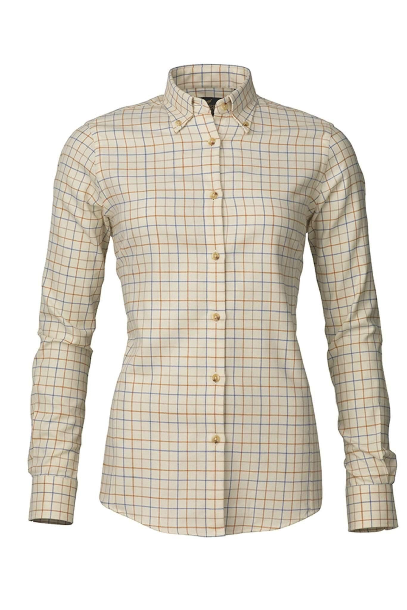 Laksen Shirts Laksen Ladies Clarence Shirt (sand/reddish/denim)
