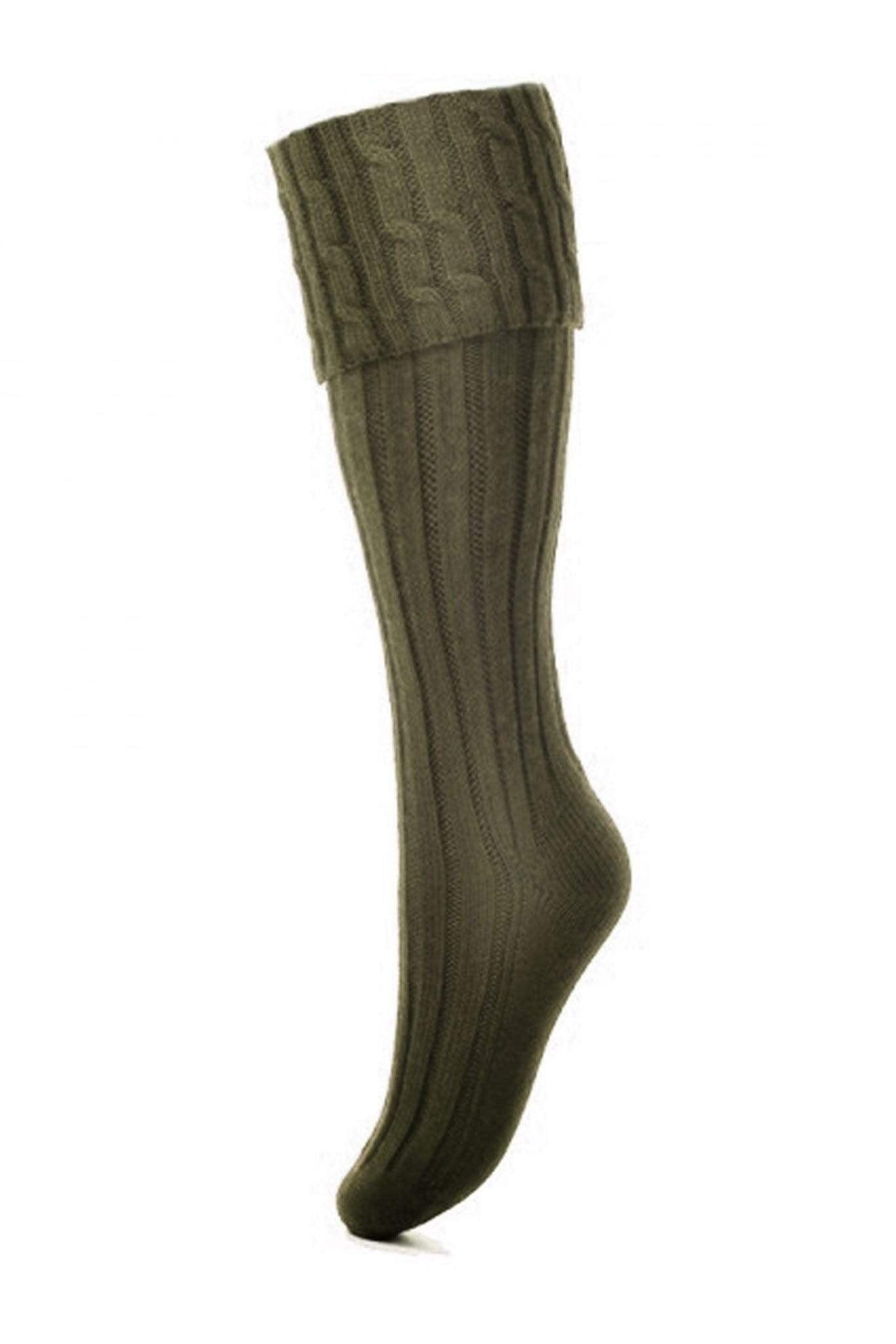 House of Cheviot Socks House of Cheviot Lady Harris Ladies Shooting Socks Dark Olive