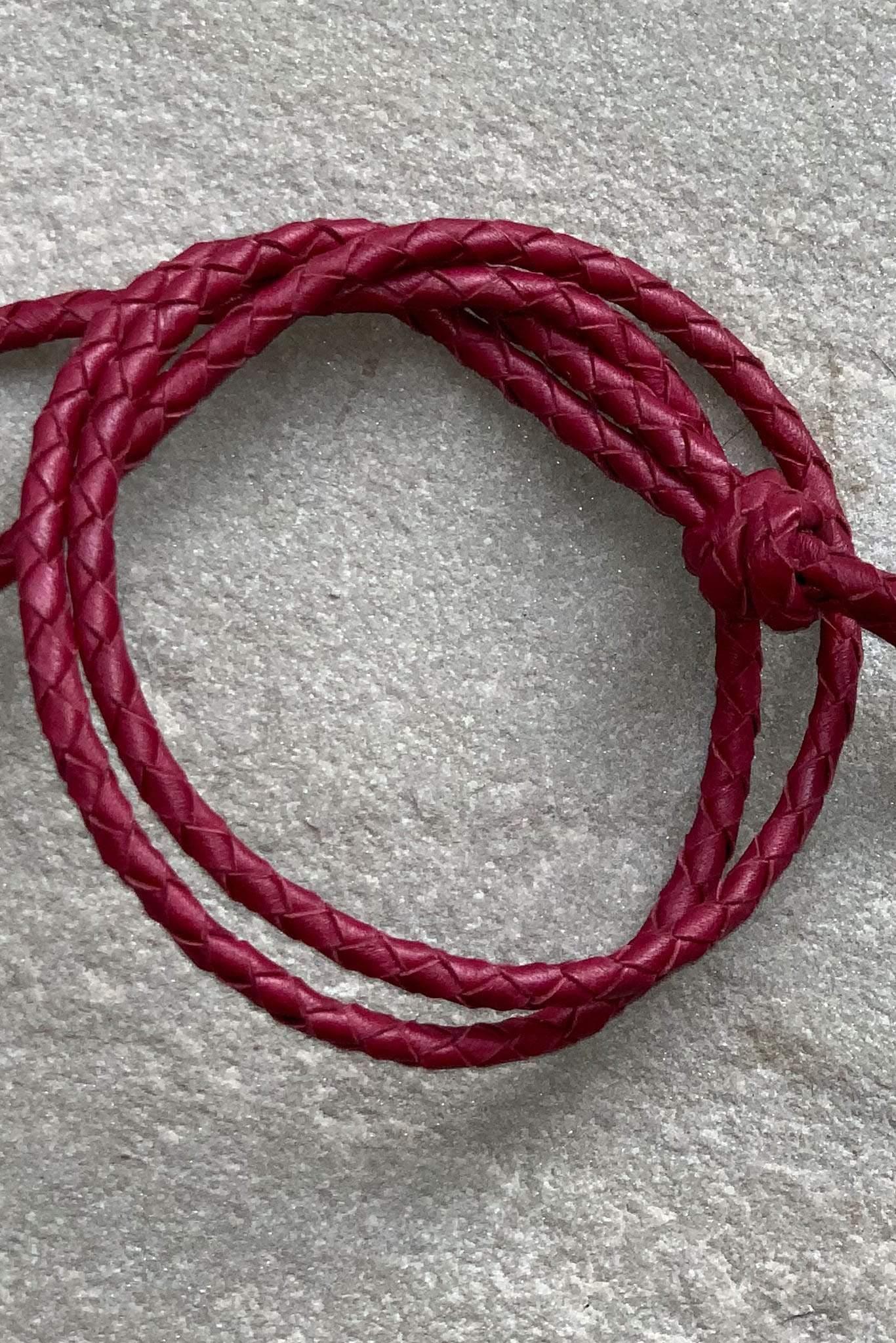 OTP Whistles & Lanyards OTP Braided Nappa Leather Lanyard Oxblood