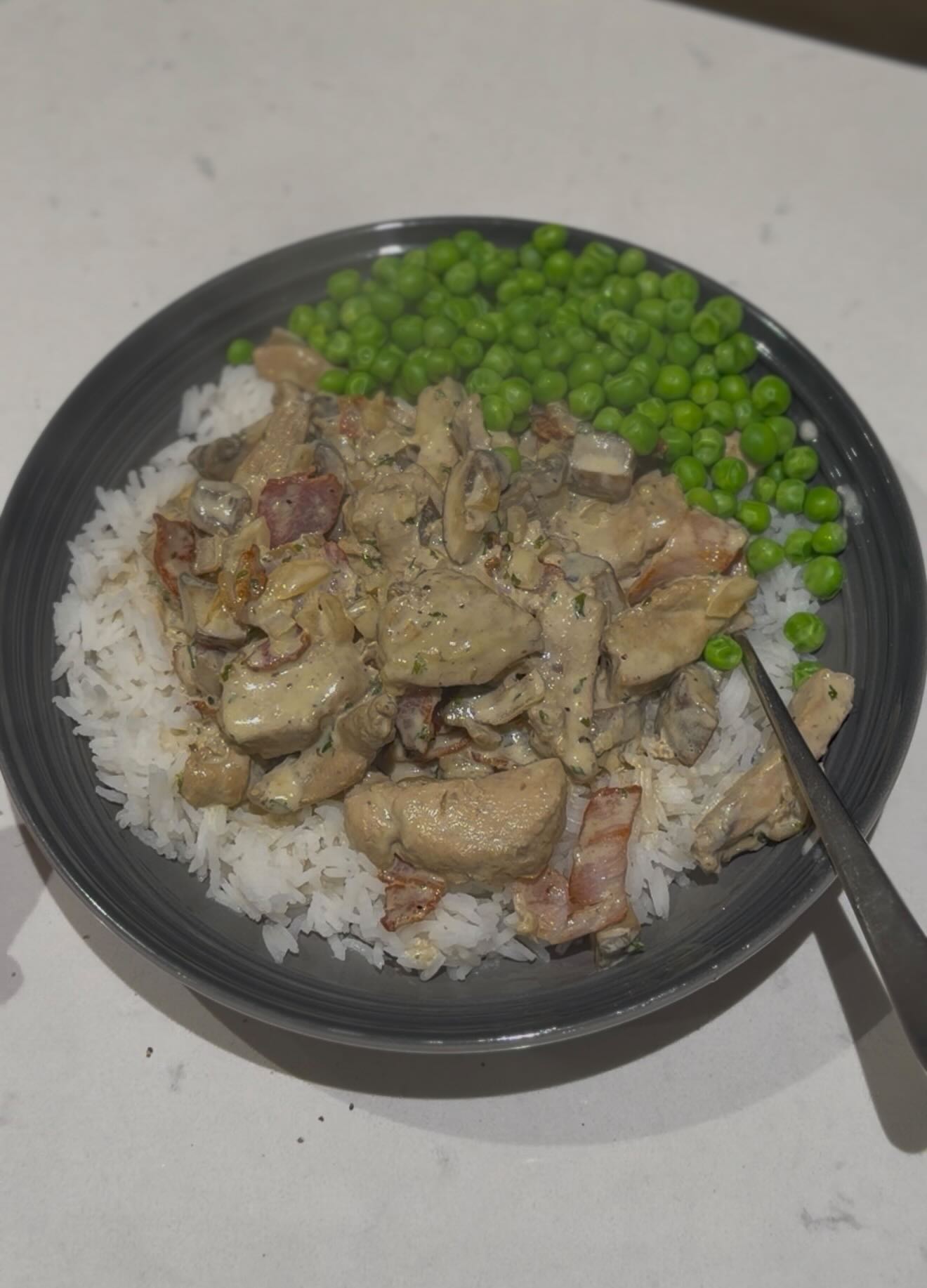 Creamy pheasant in white wine sauce