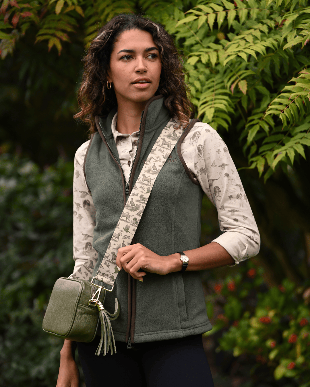 Bishops and Haig Bag strap Bishops and Haig Pheasant and Dogs Bag Strap in Green