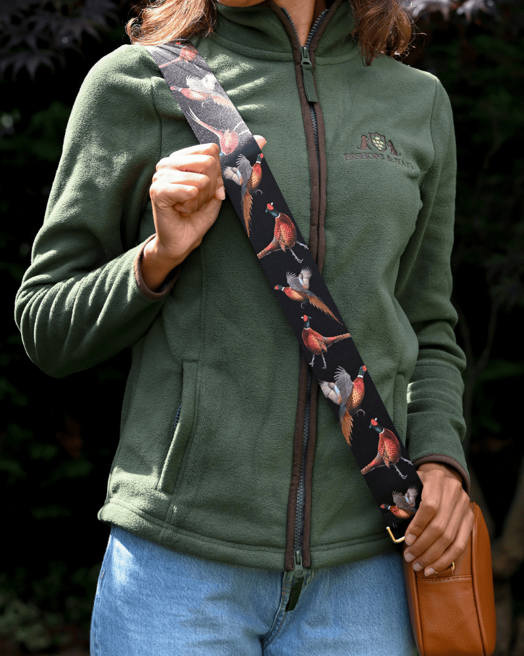 Bishops and Haig Bag strap Bishops and Haig Pheasant Bag Strap in Black