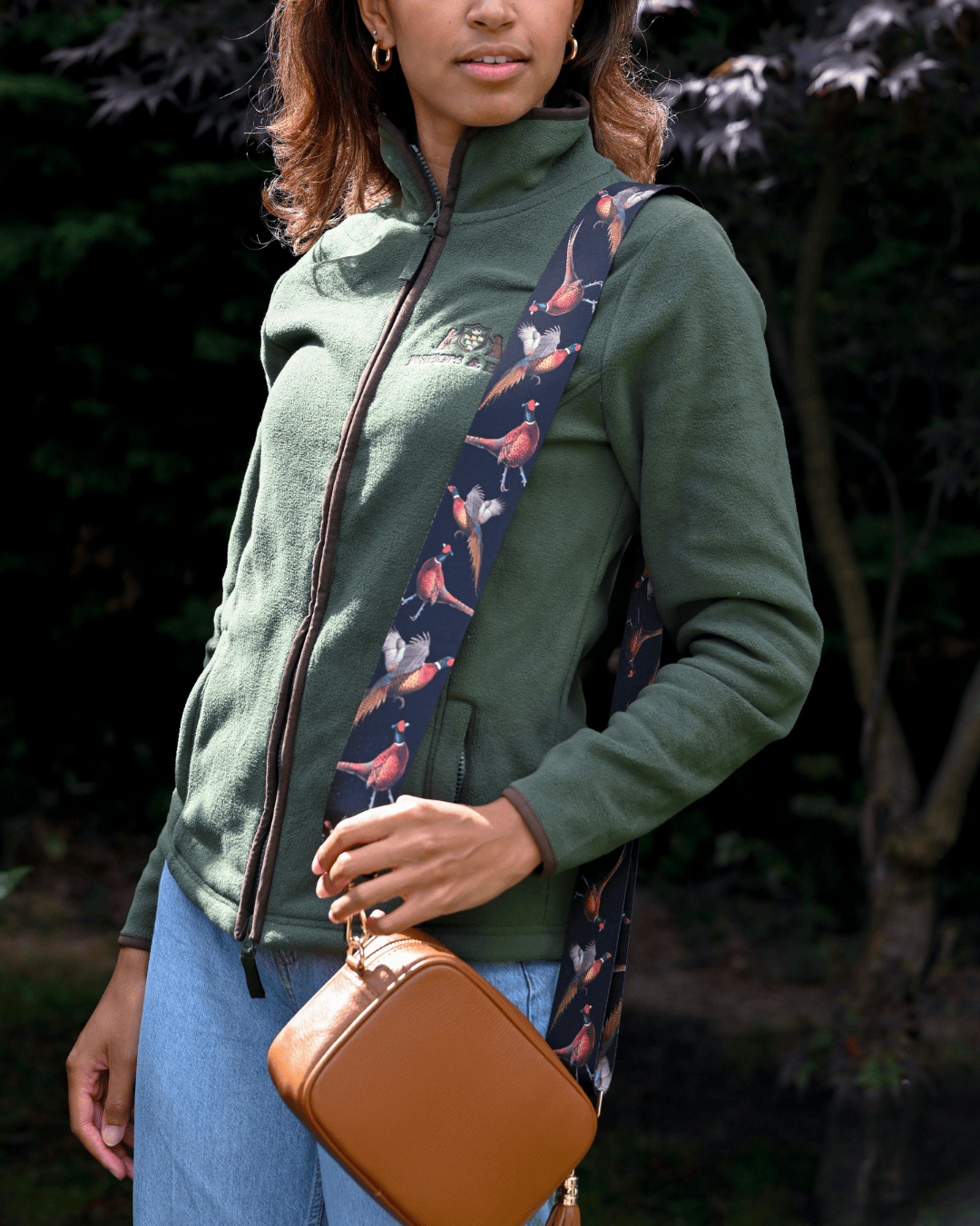 Bishops and Haig Bag strap Bishops and Haig Pheasant Bag Strap in Black