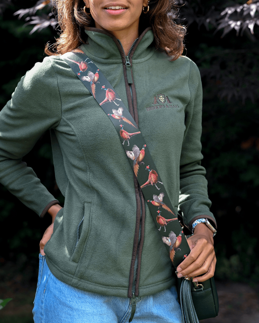 Bishops and Haig Bag strap Bishops and Haig Pheasant Bag Strap in Green