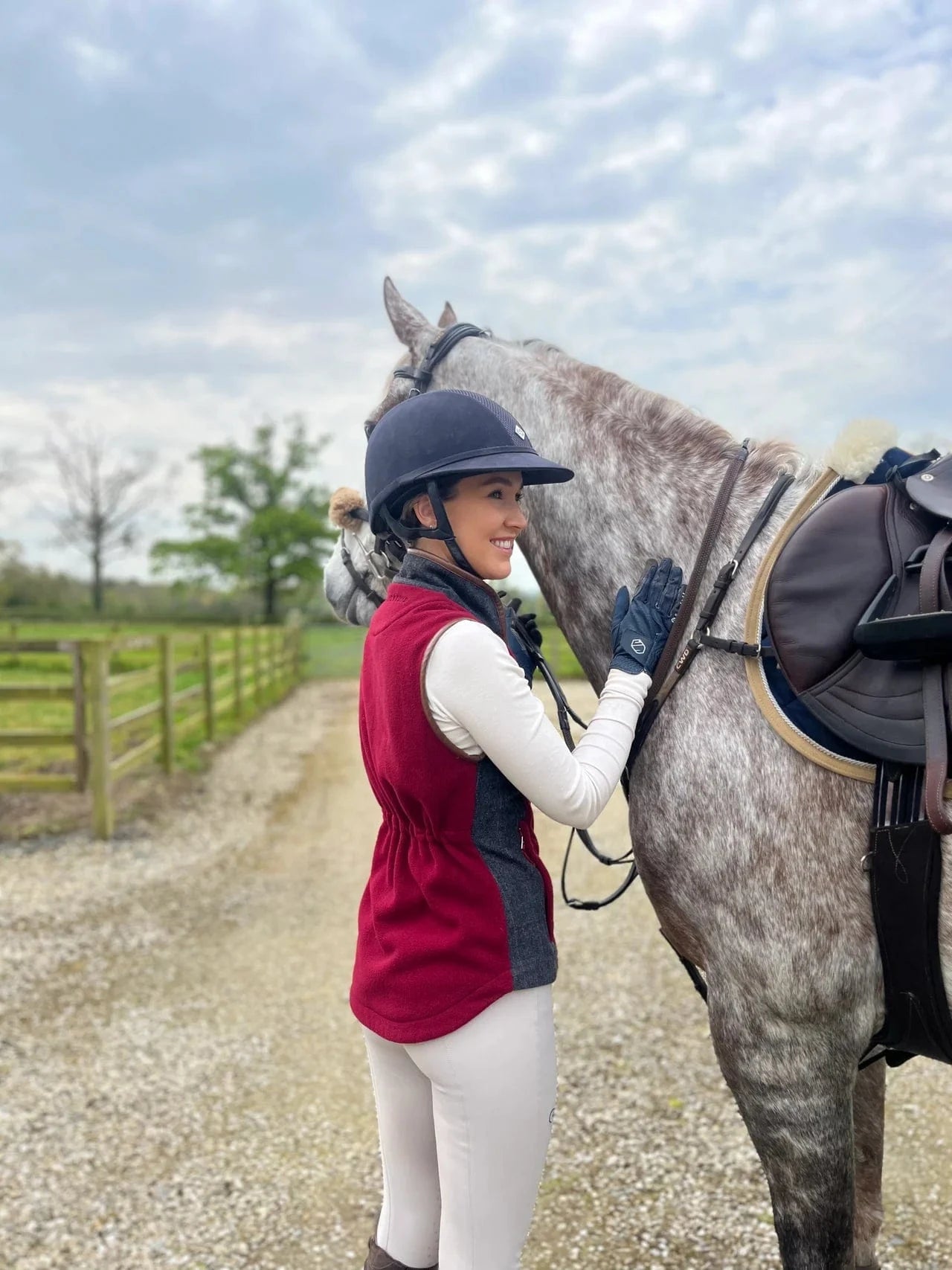 Gunner and Hound Fleeces & Quilted Gilets Gunner and Hound Women's Tweed Gilet Cranberry