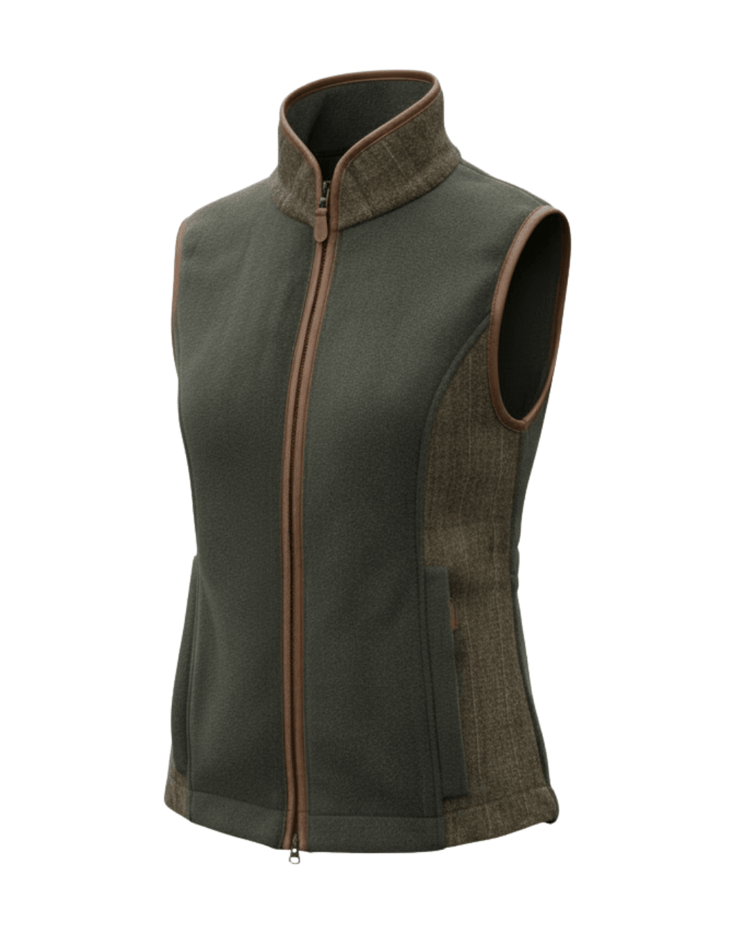 Gunner and Hound Fleeces & Quilted Gilets Gunner and Hound Women's Tweed Gilet Forest Green