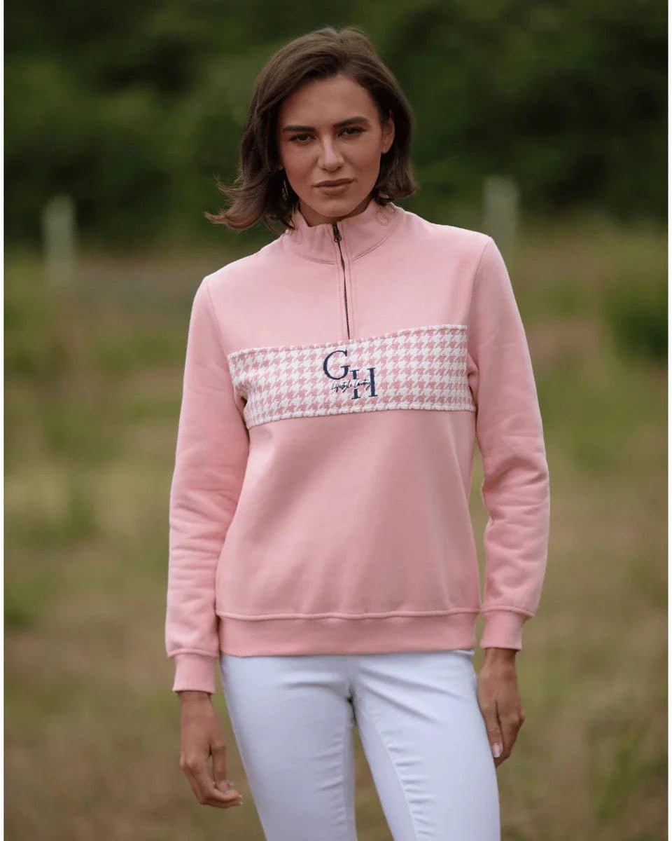 Gunner and Hound Knitwear Gunner and Hound Women's Quarter Zip Baby Pink