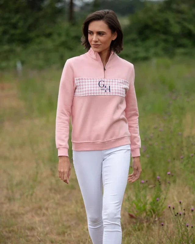 Gunner and Hound Knitwear Gunner and Hound Women's Quarter Zip Baby Pink