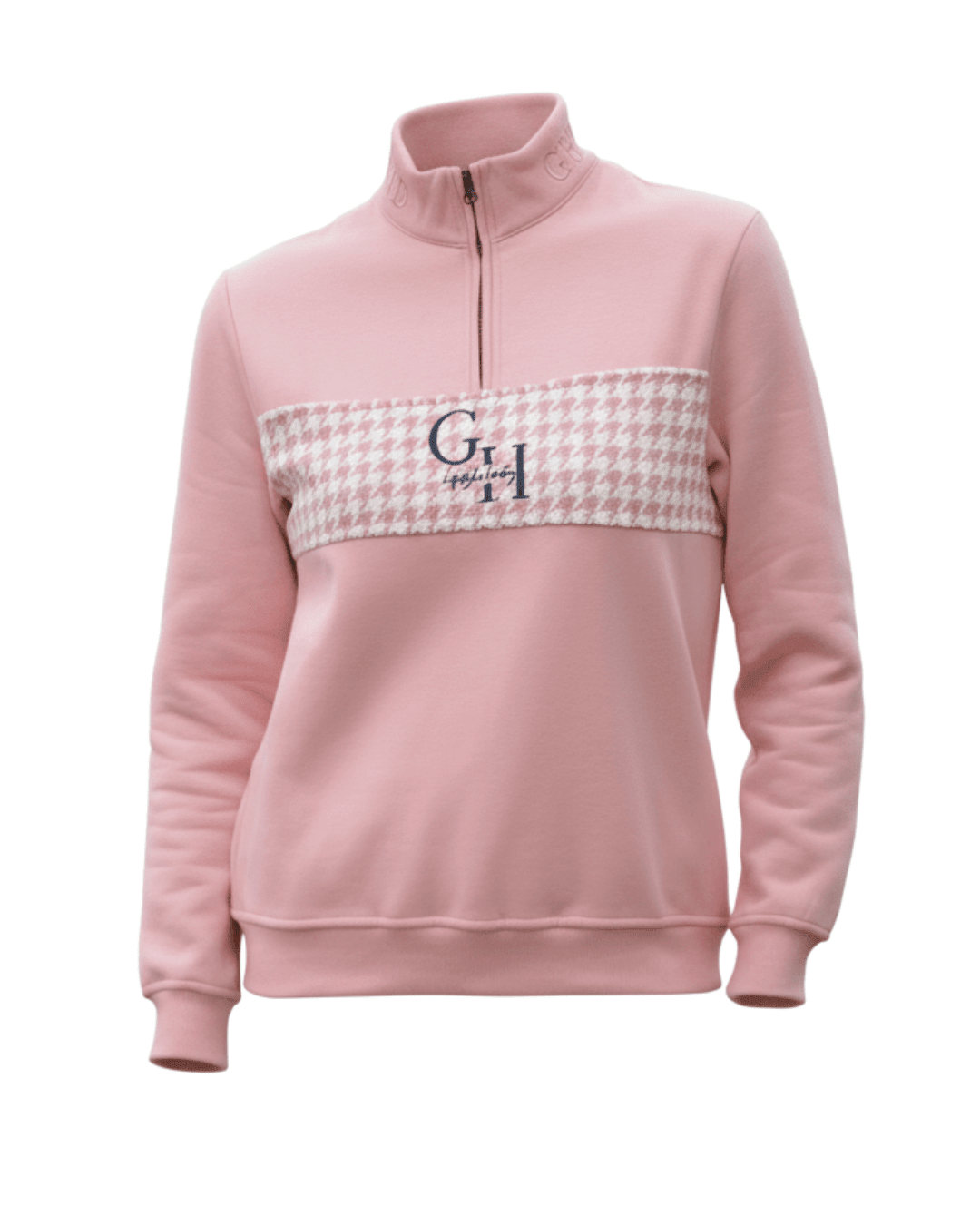 Gunner and Hound Knitwear Gunner and Hound Women's Quarter Zip Baby Pink