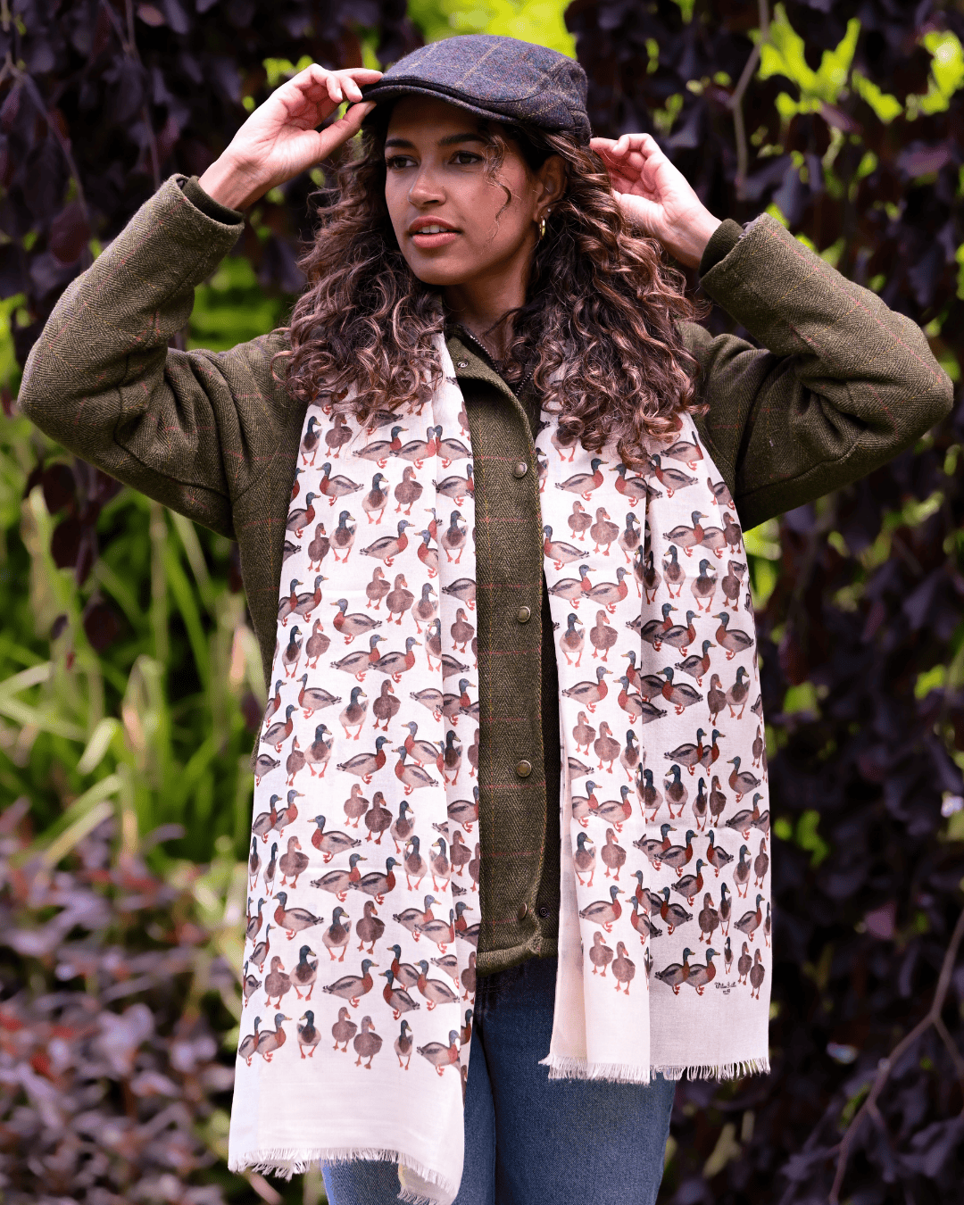 Bishops and Haig Scarves Bishops and Haig Duck Artwork Scarf