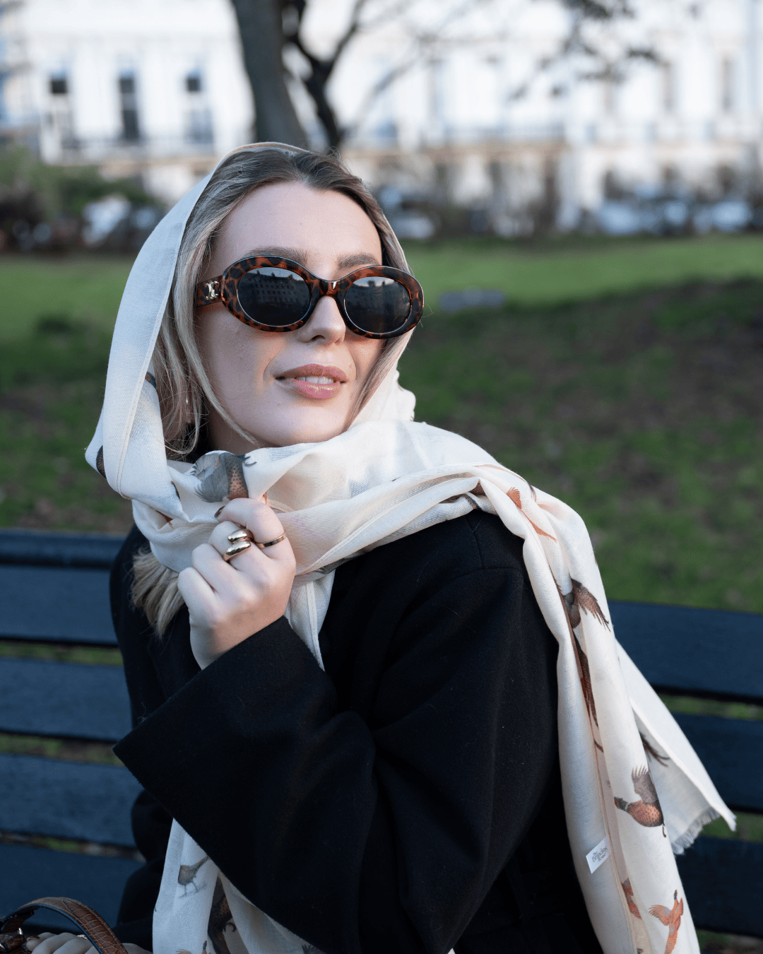 Bishops and Haig Scarves Bishops and Haig Pheasant Artwork Scarf