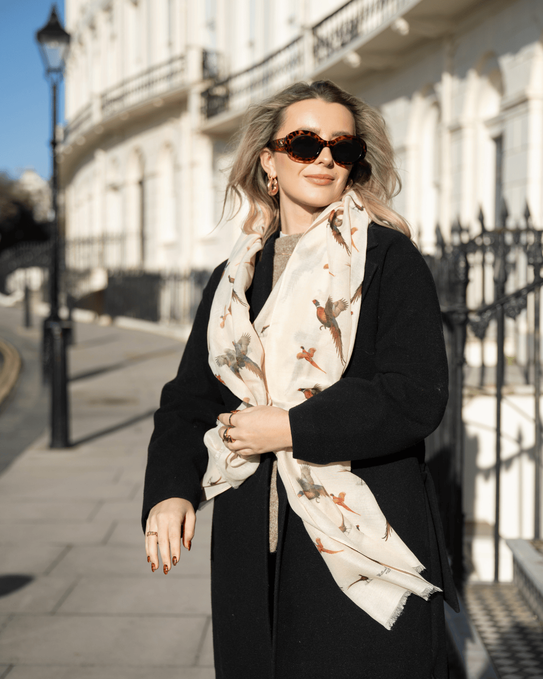 Bishops and Haig Scarves Bishops and Haig Pheasant Artwork Scarf