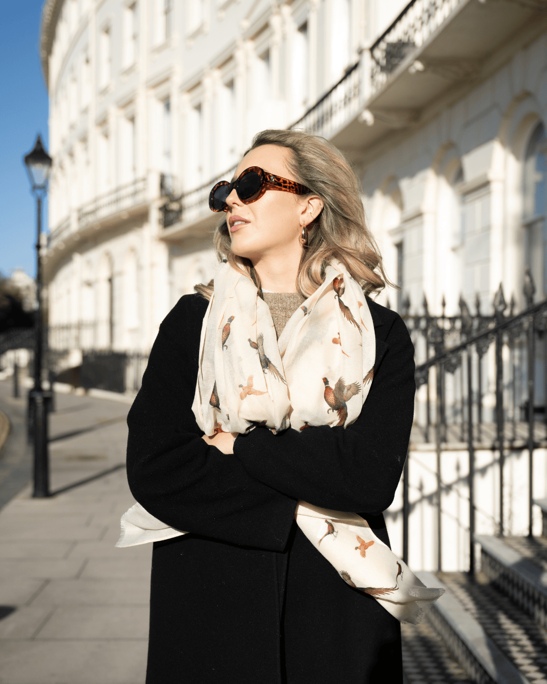 Bishops and Haig Scarves Bishops and Haig Pheasant Artwork Scarf