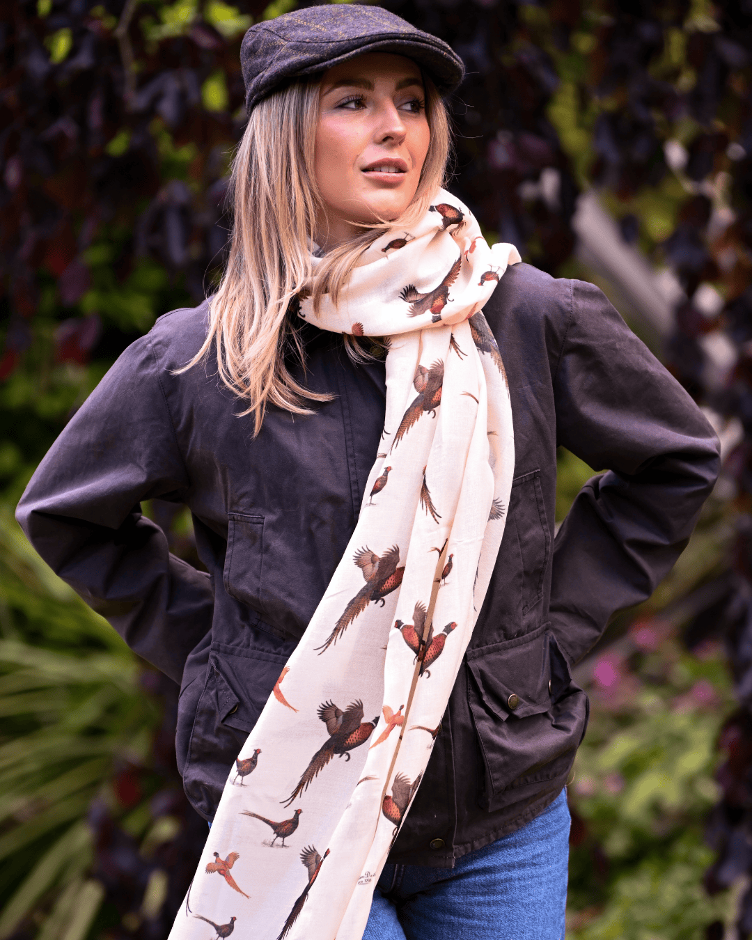 Bishops and Haig Scarves Bishops and Haig Pheasant Artwork Scarf