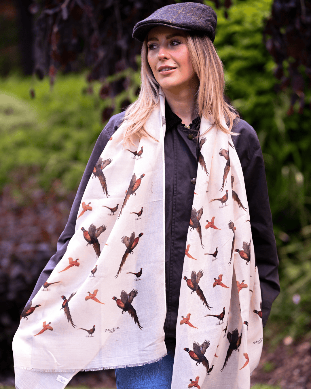 Bishops and Haig Scarves Bishops and Haig Pheasant Artwork Scarf