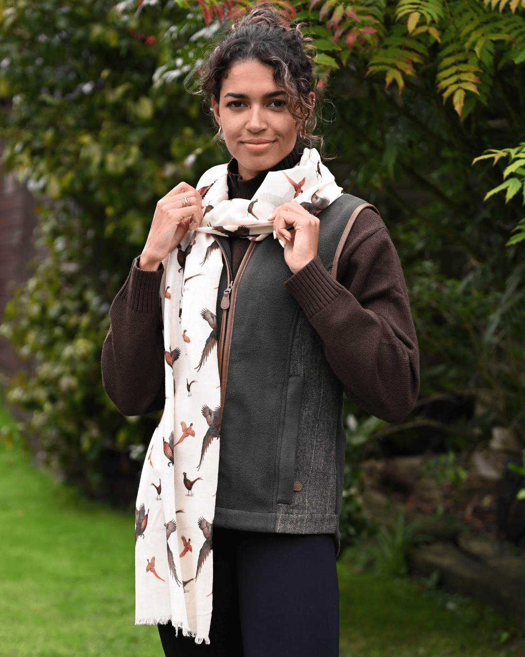 Bishops and Haig Scarves Bishops and Haig Pheasant Artwork Scarf