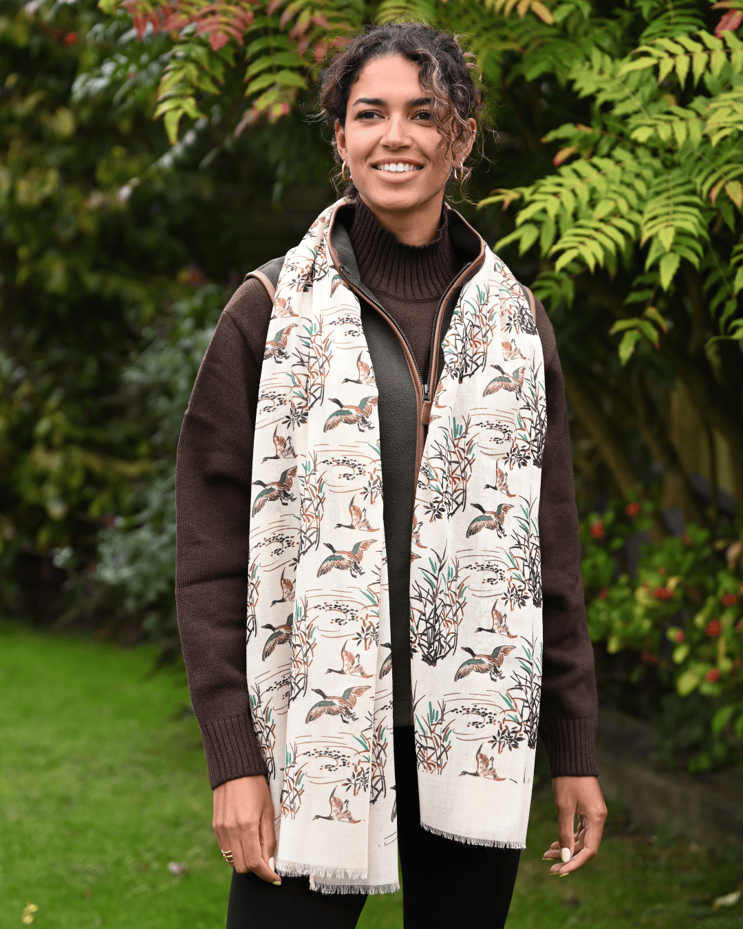 Bishops and Haig Scarves Bishops and Haig Wild Duck Artwork Scarf