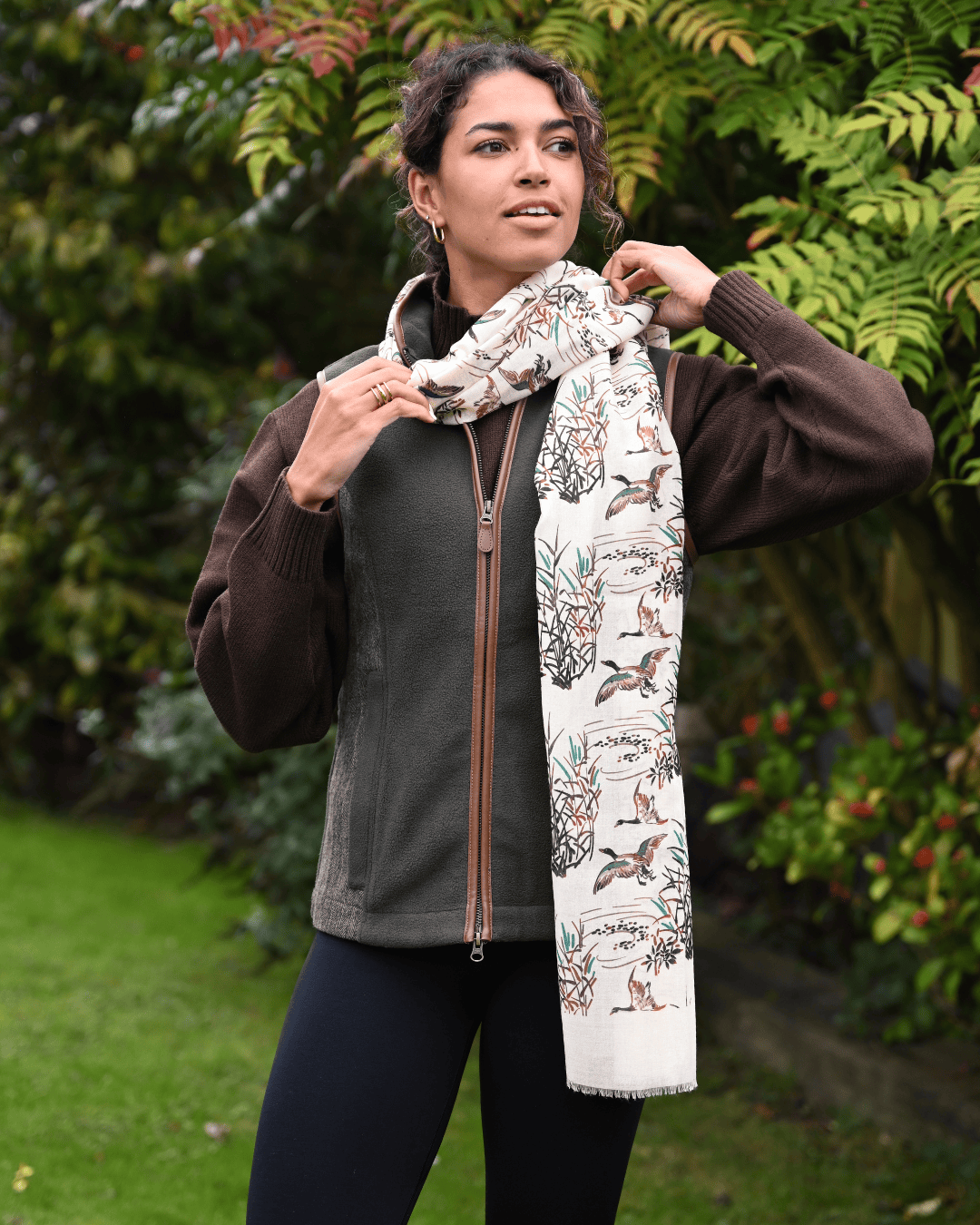 Bishops and Haig Scarves Bishops and Haig Wild Duck Artwork Scarf