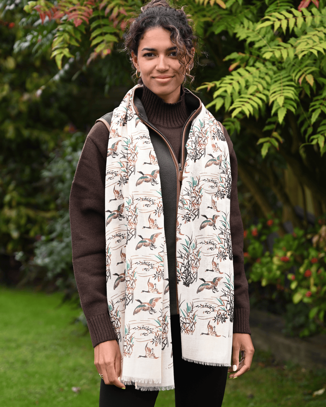 Bishops and Haig Scarves Bishops and Haig Wild Duck Artwork Scarf