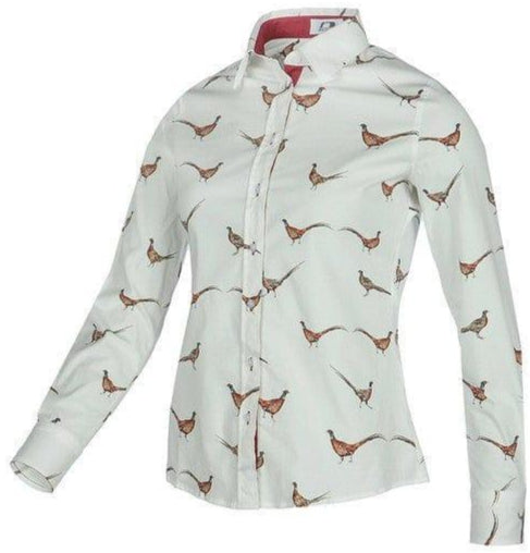 Baleno Shirts Baleno Laura White Pheasant Print Shirt