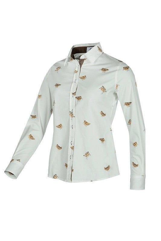 Baleno Shirts Baleno Laura White Woodcock Print Shirt