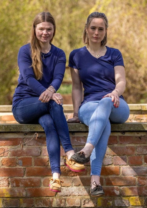 Ginger & Jardine Shirts Ginger & Jardine Bamboo Long Sleeve Tee Navy